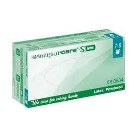 Sempercare Latex vizsgálókesztyű, púderezett