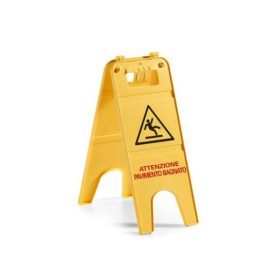 TTS csúszásveszélyt jelző tábla, magyar felirattal